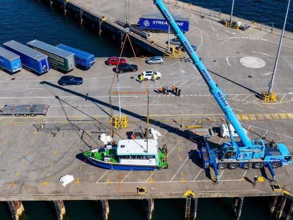 Electric Orkney project announces major milestone as hydrofoil vessel arrives in Orkney