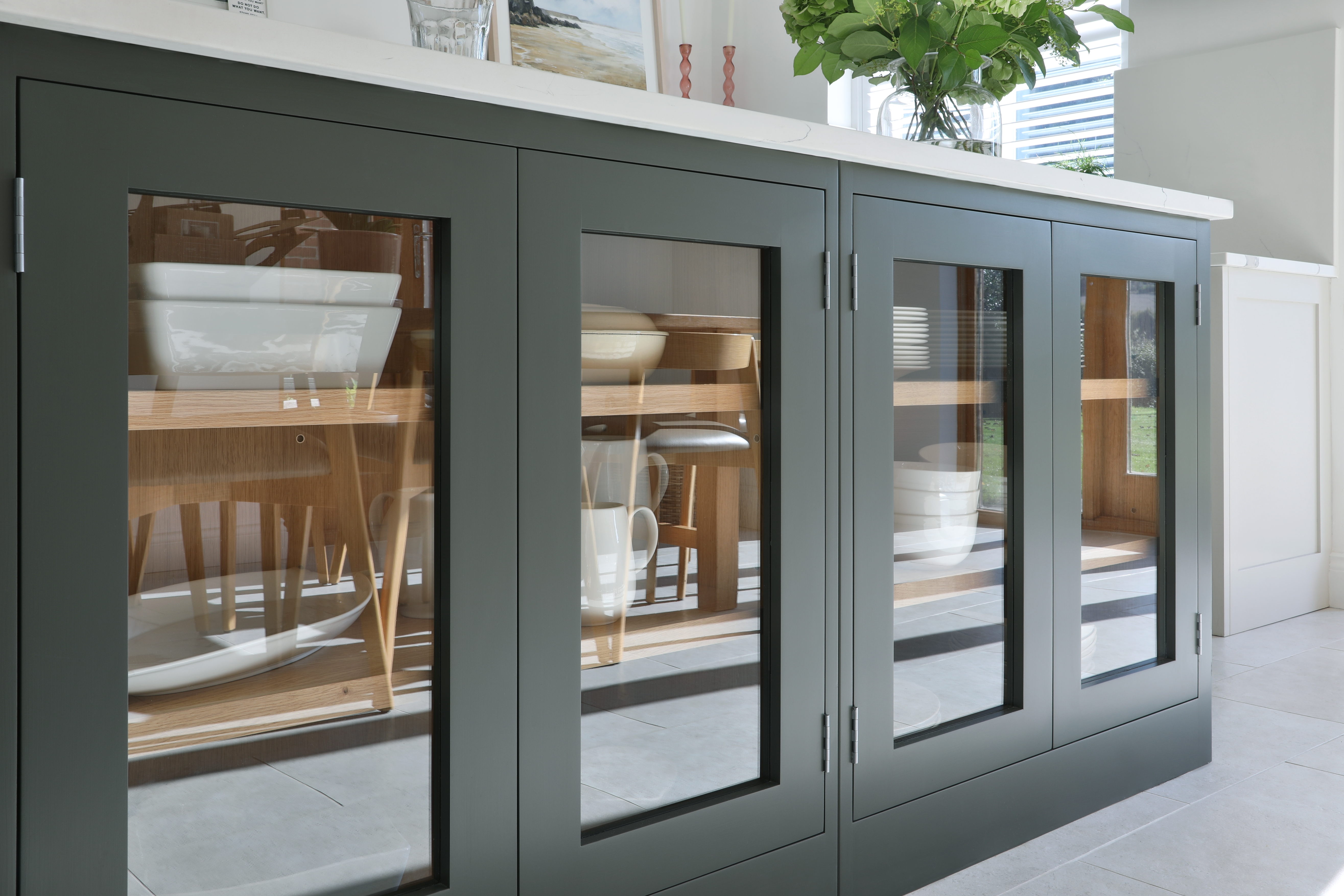 2 Hammond Kitchen Glass Island Cabinets
