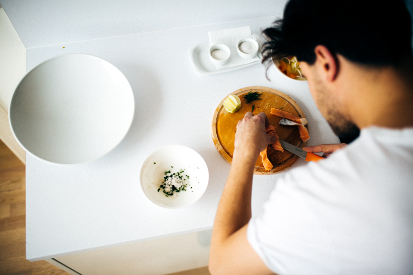 Miele Martyn Mied Cutting Salmon