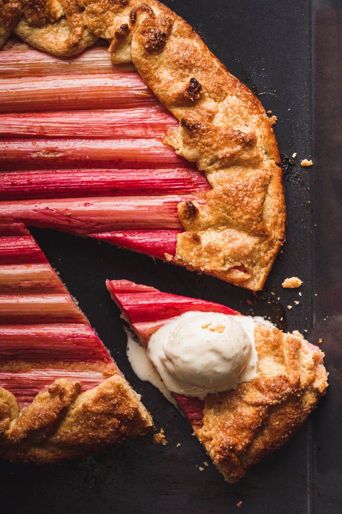 Miele Rhubarb Rose Galette