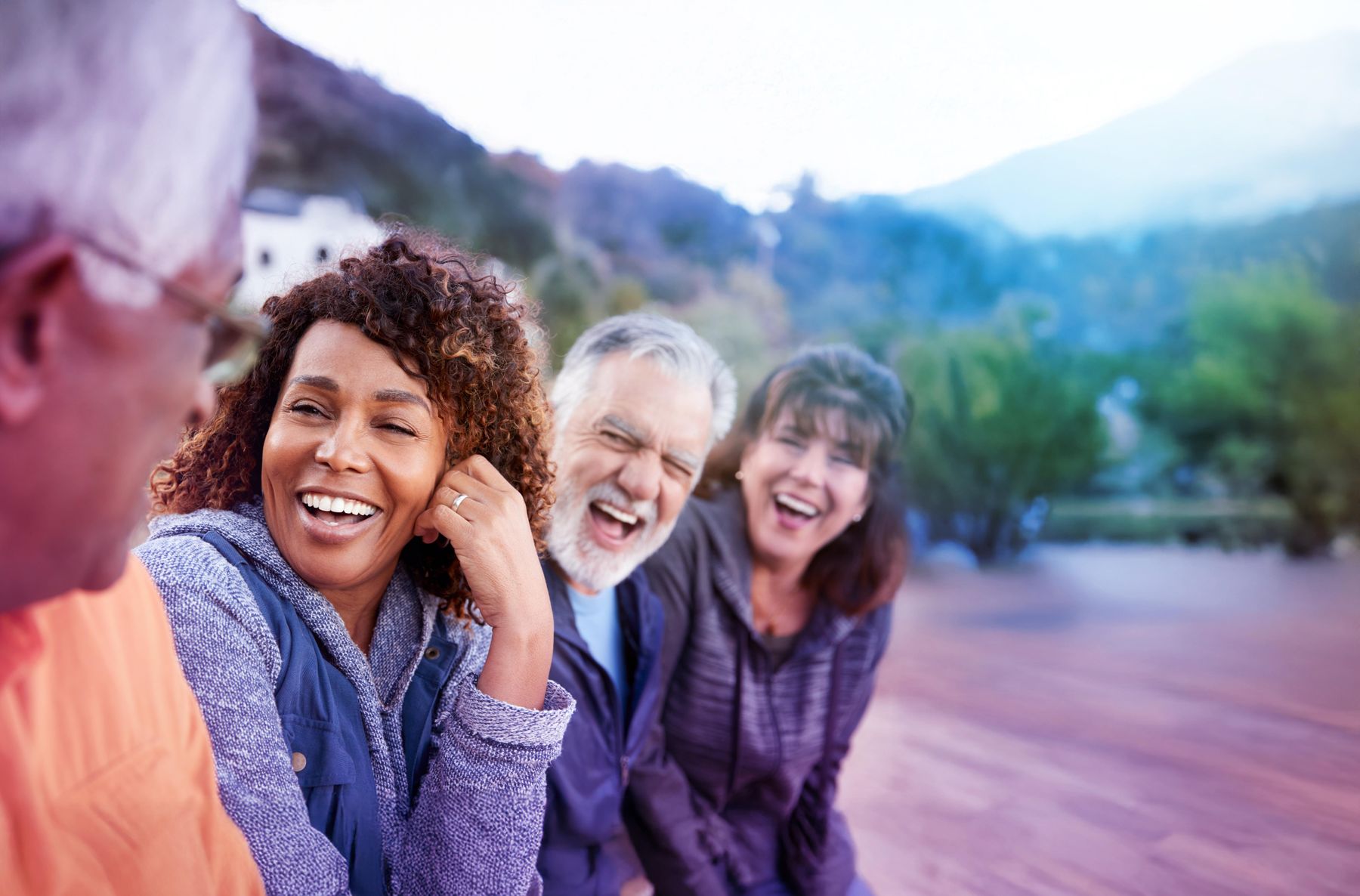 Friends sharing memories of loved one
