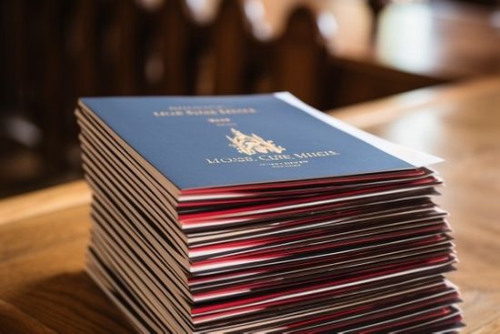 Stack Of Order Of Service Booklets