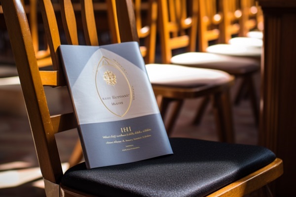 Funeral Order Of Service On Chair