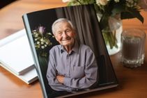 Condolences Book With Photo Of Deceased