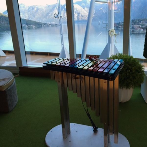Xylophone installed in Hollywood Conservatory on Princess Cruises ship Majestic Princess
