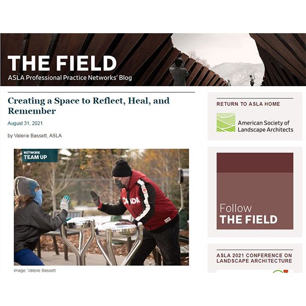 Legacy Garden Full of Percussion Play Instruments Features in 'The Field' for American Society of Landscape Architects